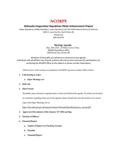 NCORPE Board Agenda Curtis 5 20 26